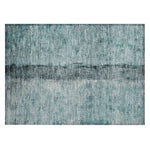 Machine Washable Teal Rug - Indoor / Outdoor - Kids / Pet Friendly Modern Print Rug