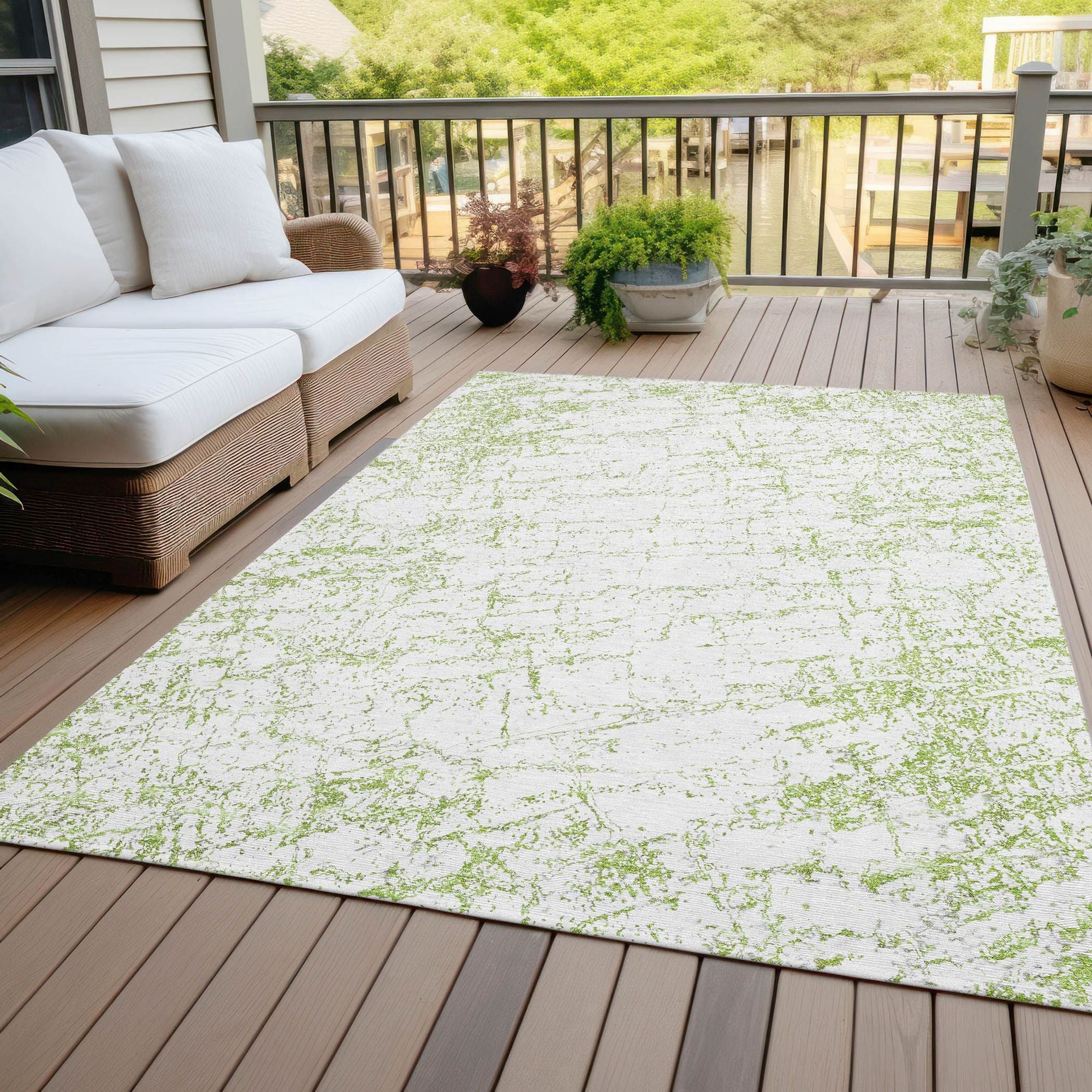 Machine Made ACN606 Green  Rugs #color_green 
