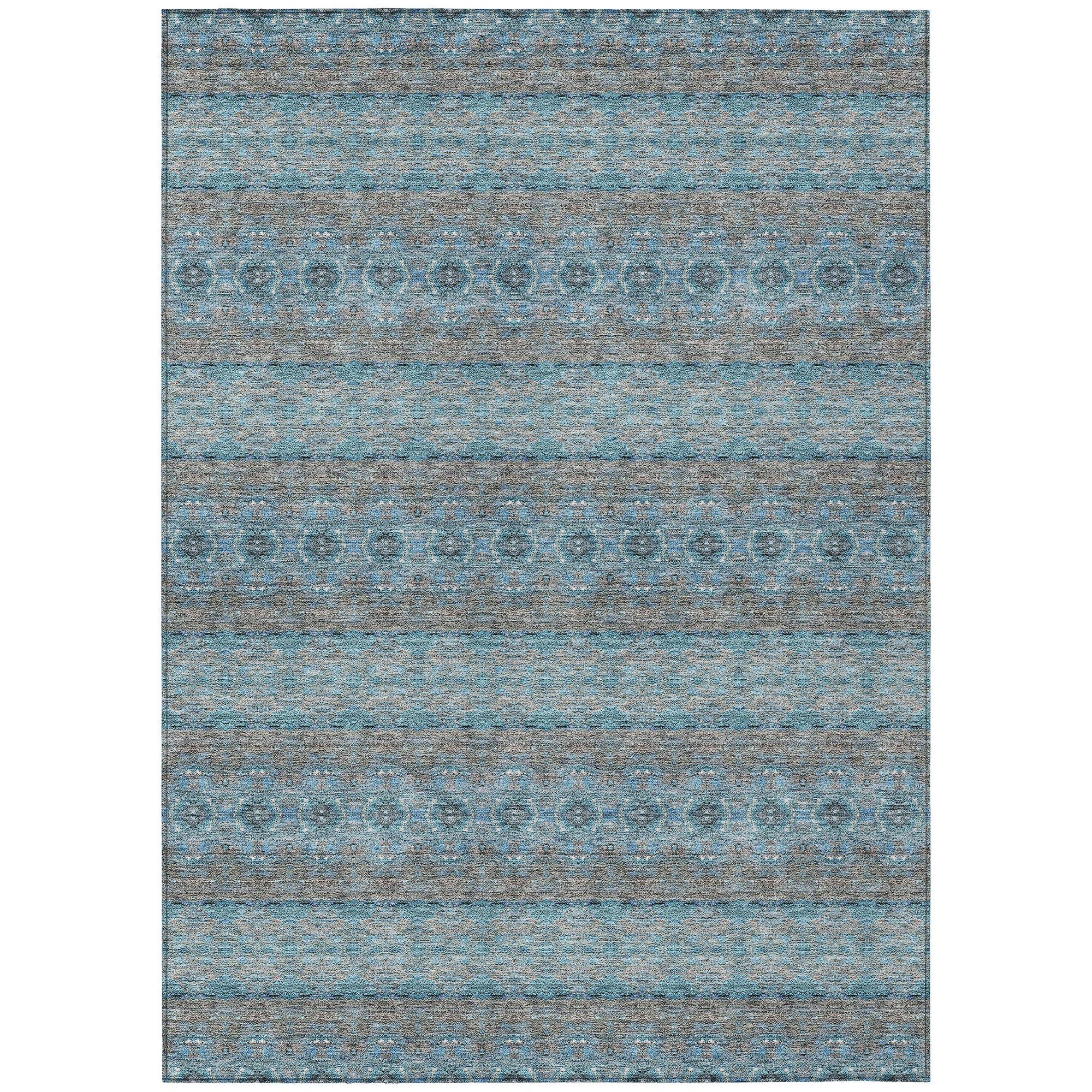 Machine Made ACN615 Teal  Rugs #color_teal 