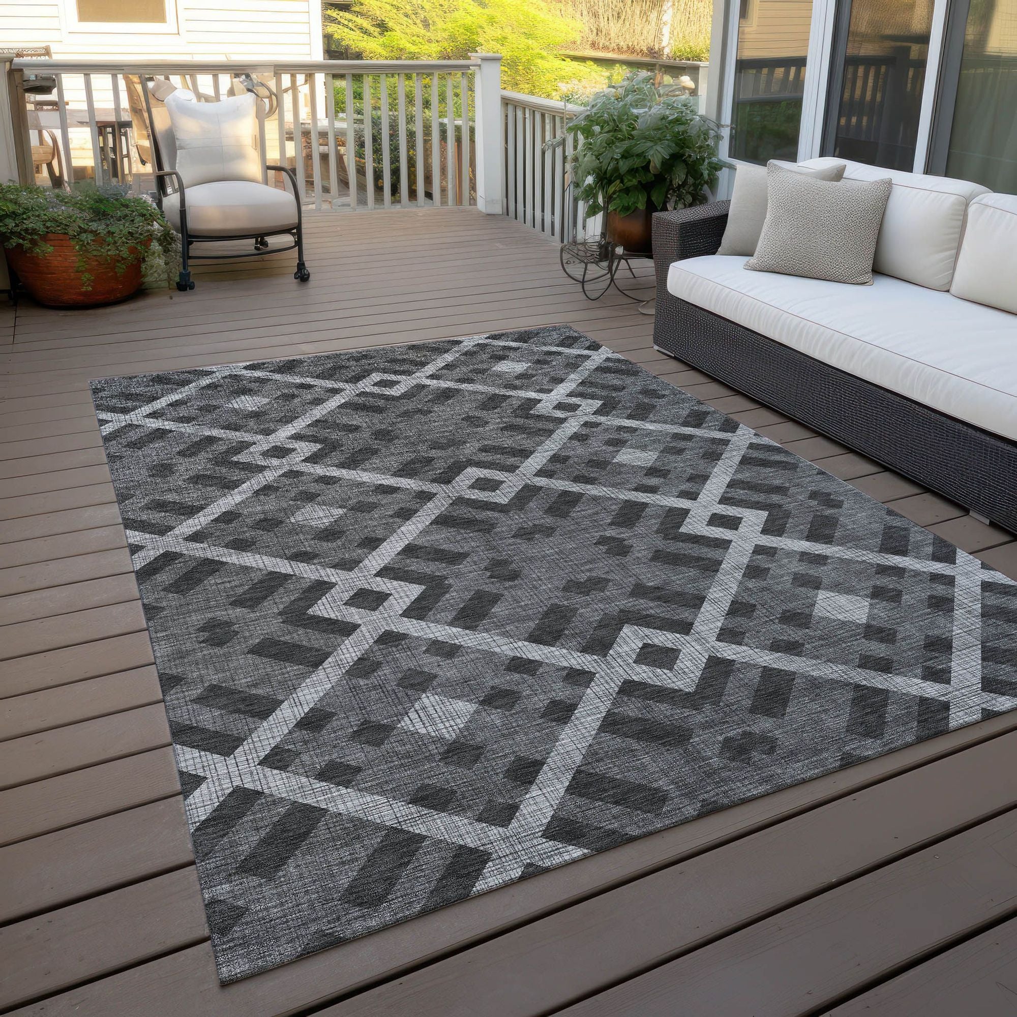 Machine Made ACN616 Charcoal Gray Rugs #color_charcoal gray