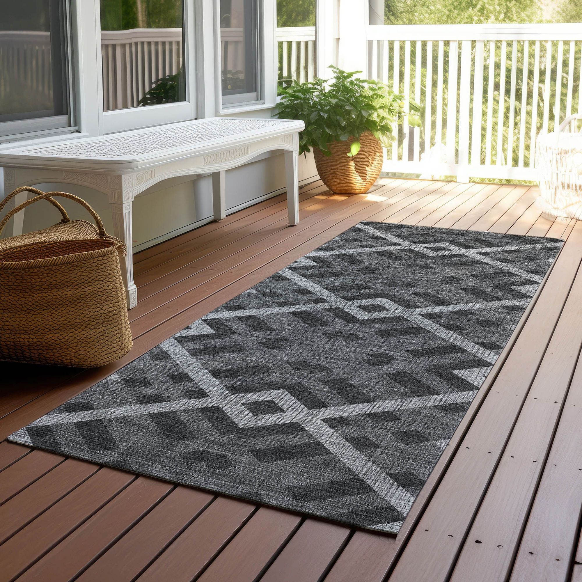 Machine Made ACN616 Charcoal Gray Rugs #color_charcoal gray