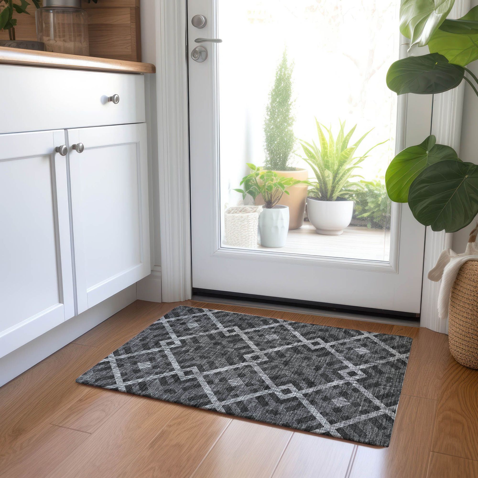 Machine Made ACN616 Charcoal Gray Rugs #color_charcoal gray