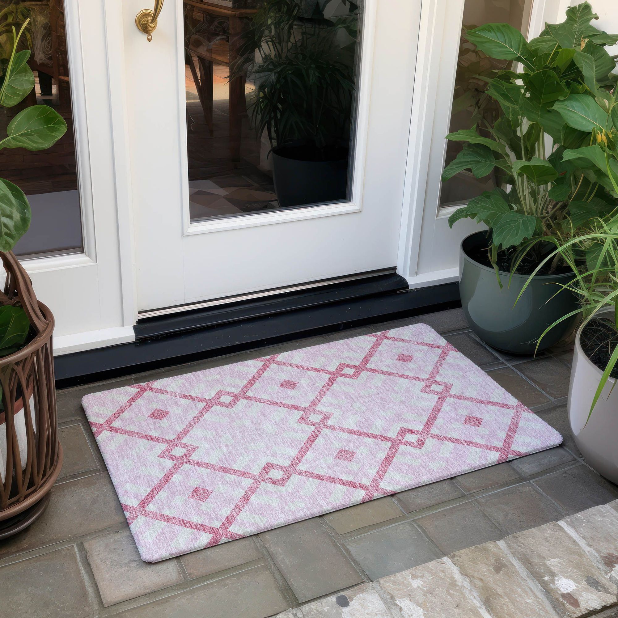Machine Made ACN616 Pink  Rugs #color_pink 