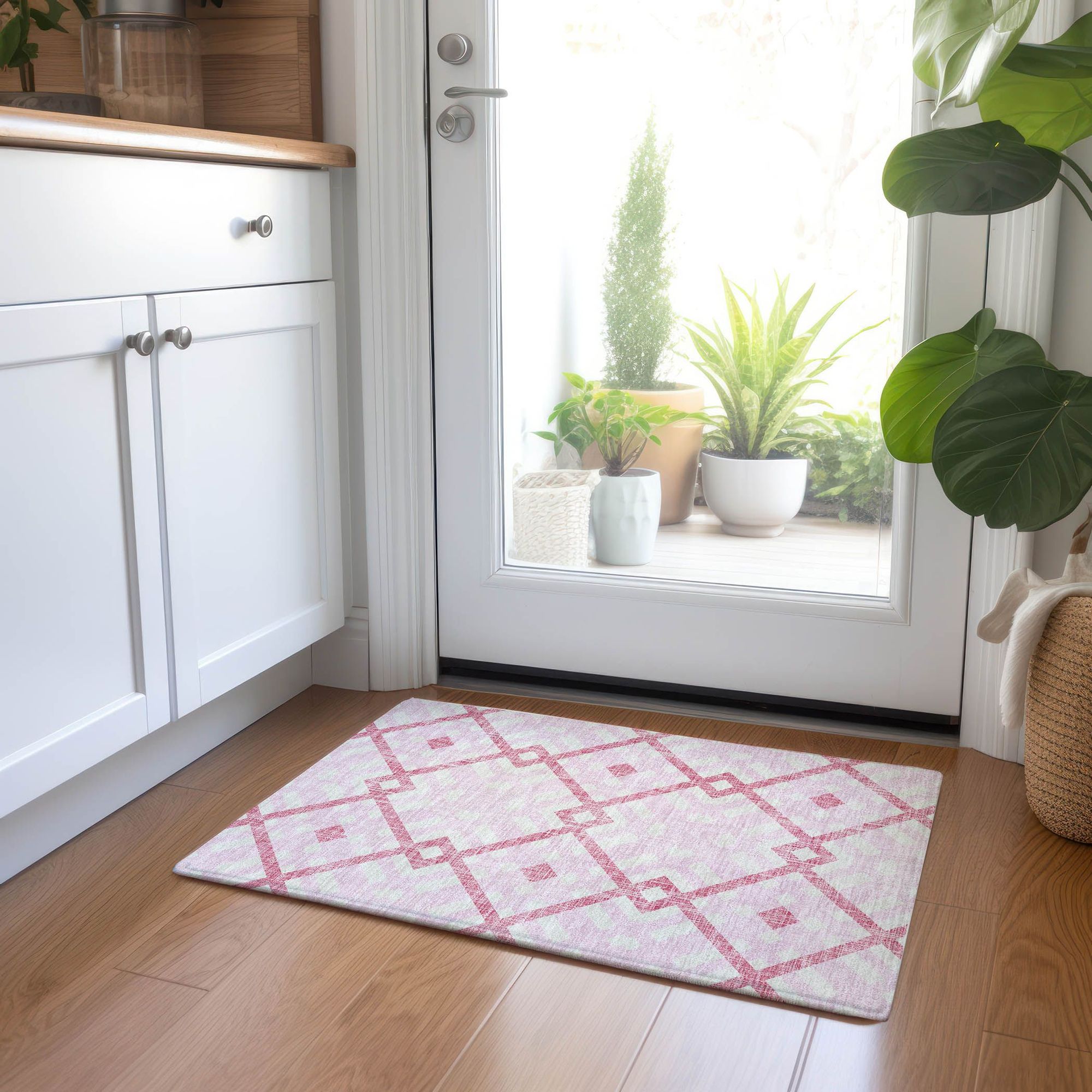 Machine Made ACN616 Pink  Rugs #color_pink 