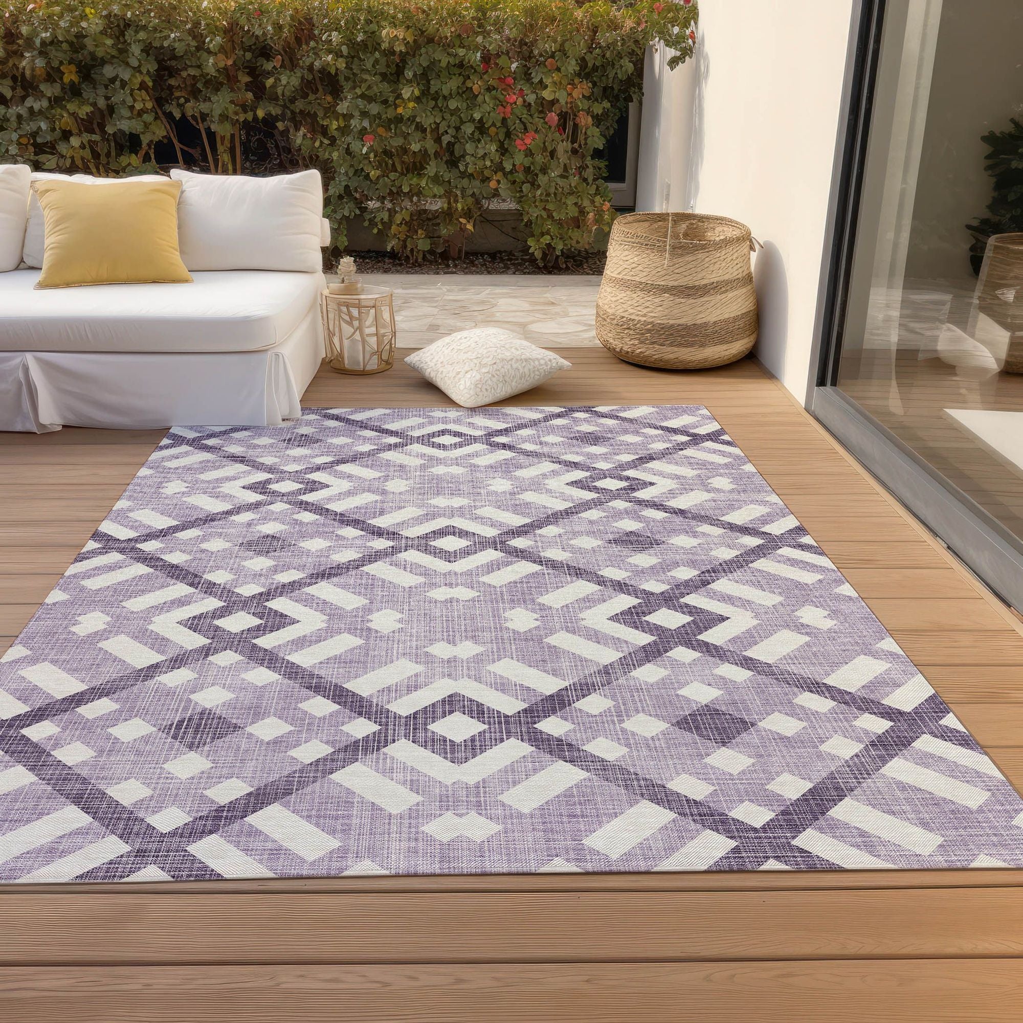 Machine Made ACN616 Purple  Rugs #color_purple 