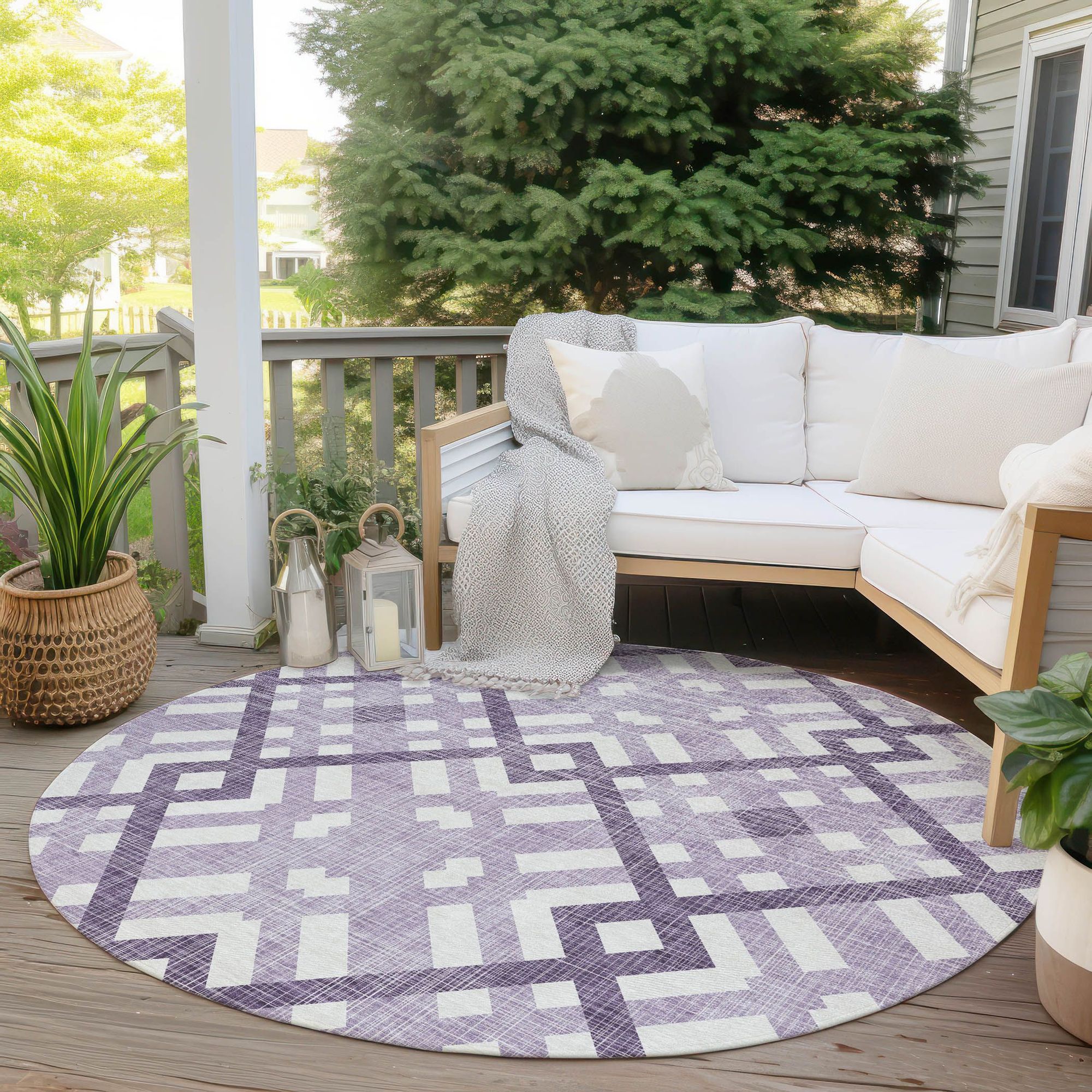 Machine Made ACN616 Purple  Rugs #color_purple 