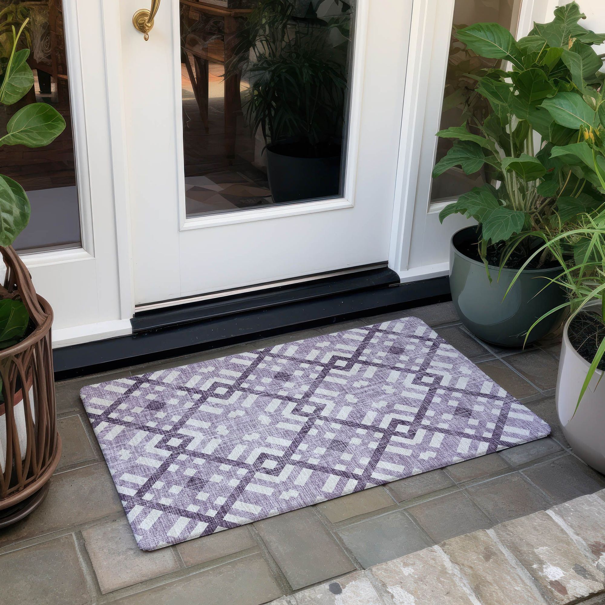 Machine Made ACN616 Purple  Rugs #color_purple 