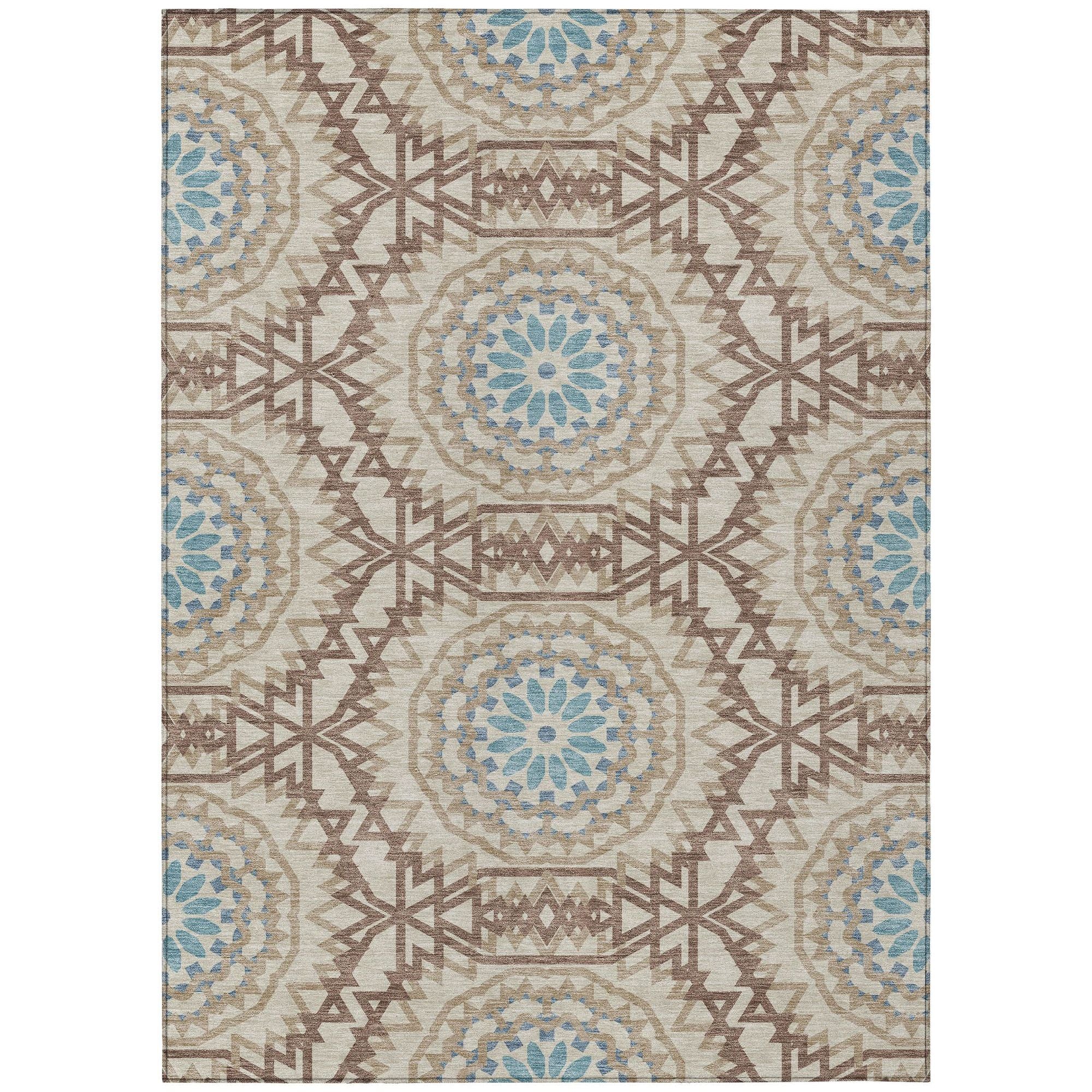 Machine Made ACN619 Khaki Brown Rugs #color_khaki brown