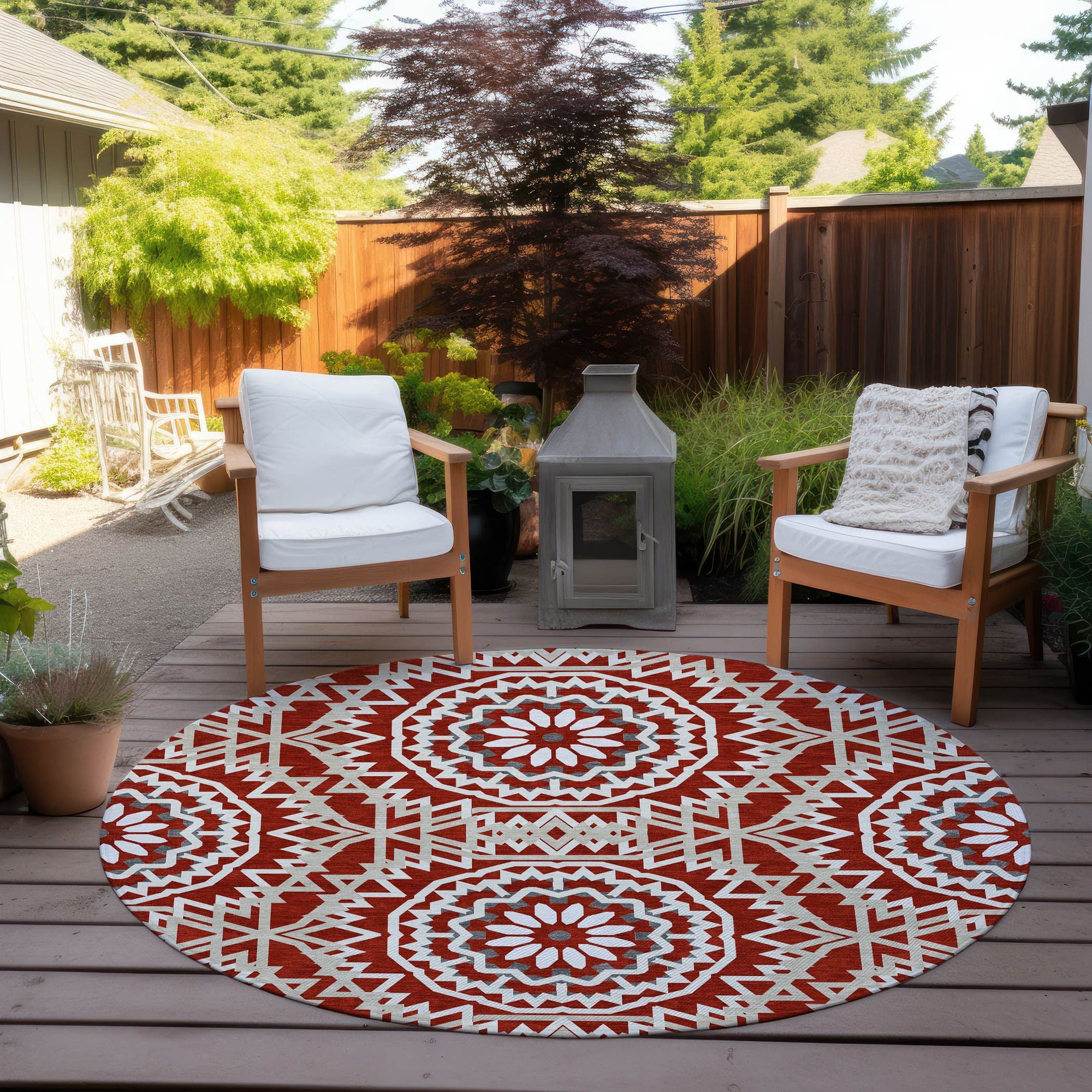 Machine Made ACN619 Red  Rugs #color_red 
