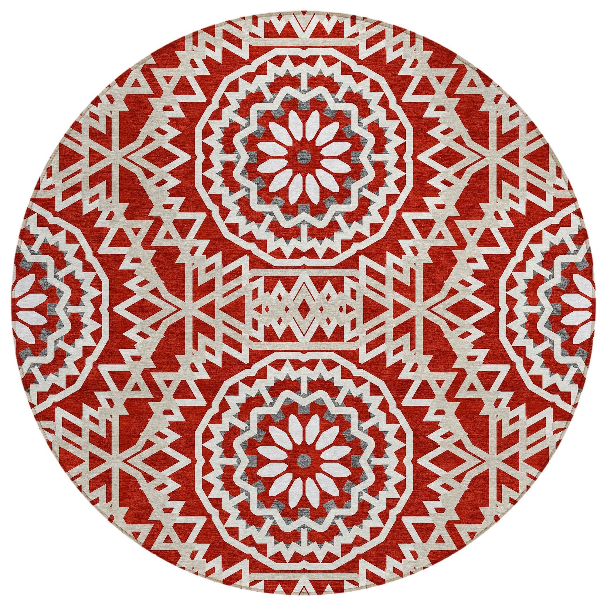 Machine Made ACN619 Red  Rugs #color_red 