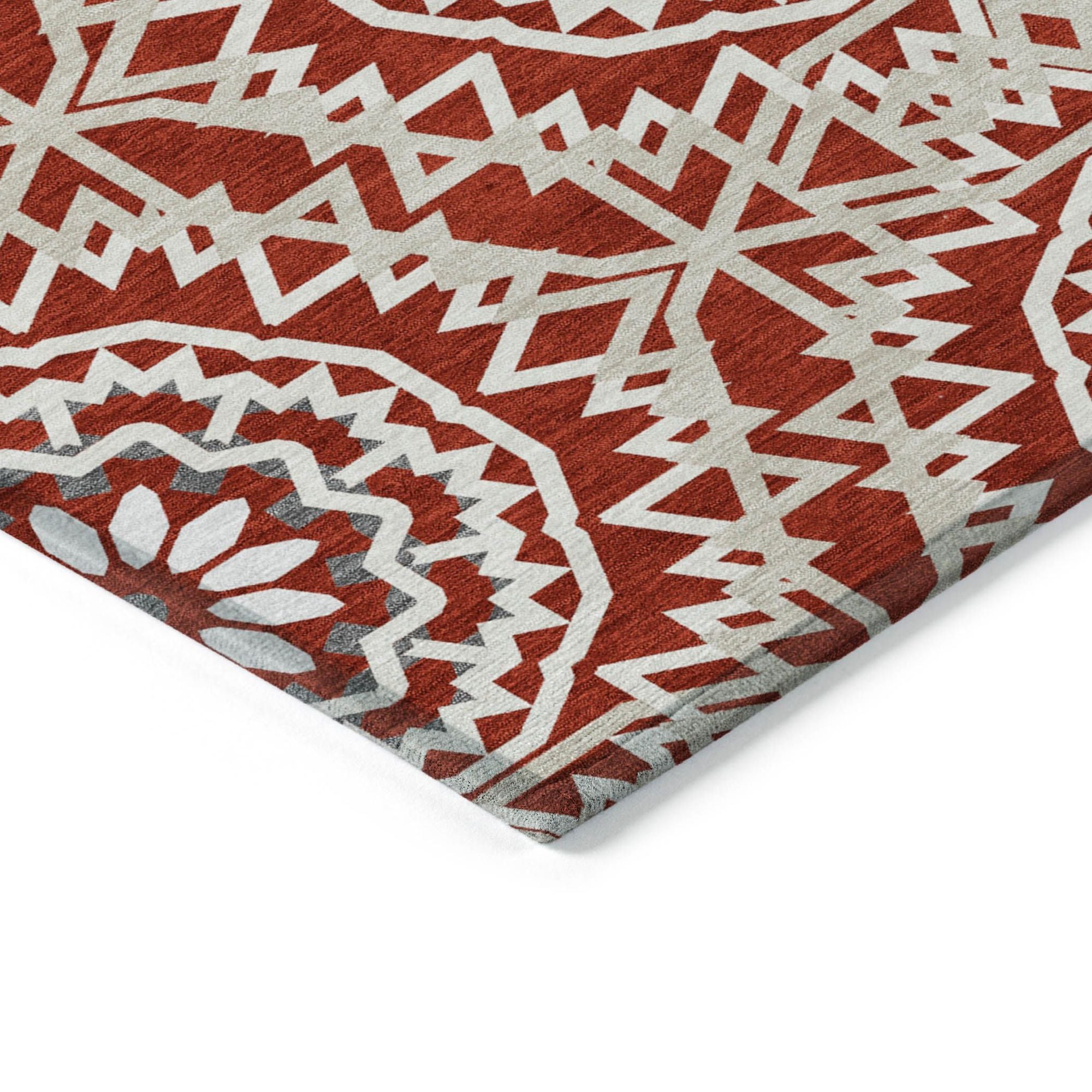Machine Made ACN619 Red  Rugs #color_red 