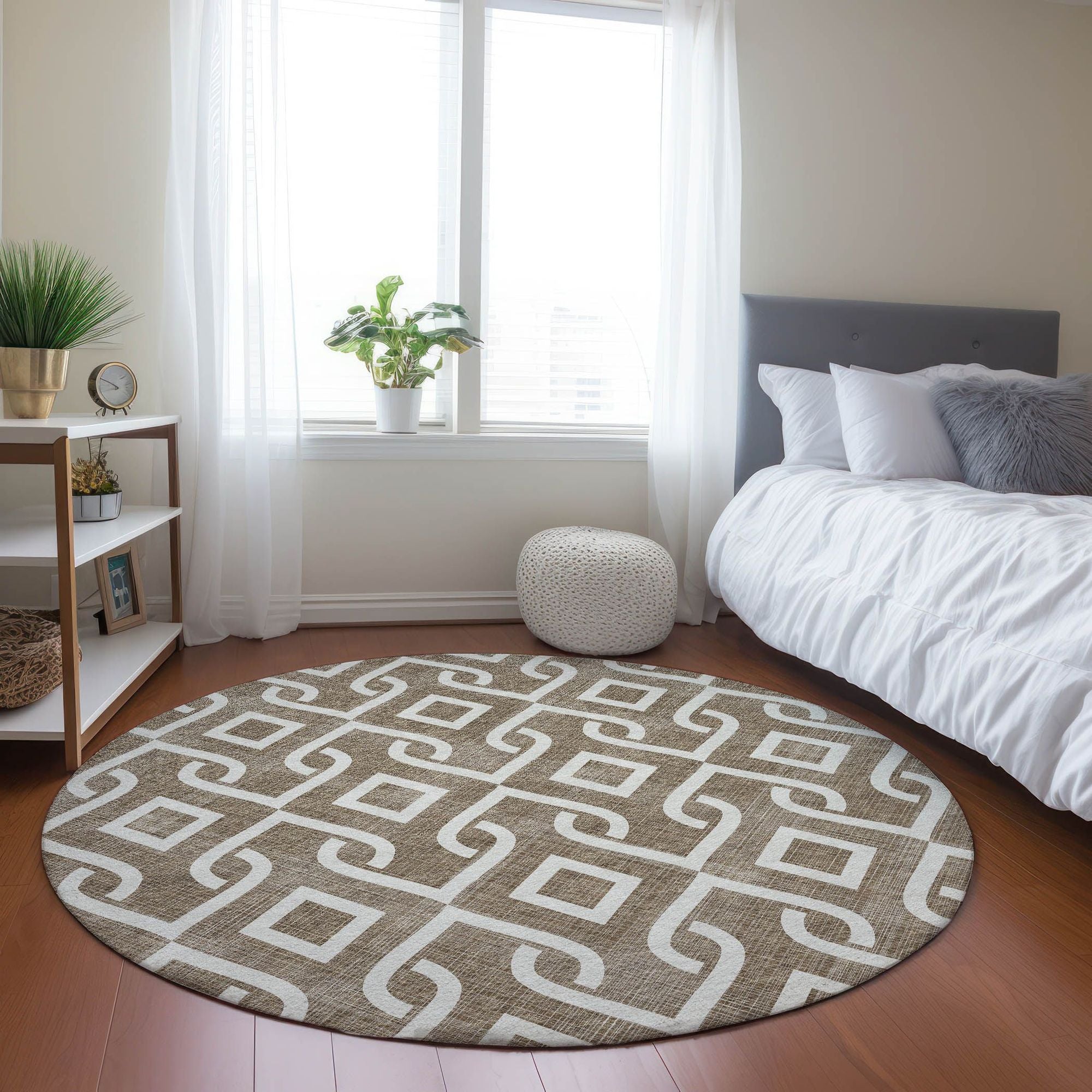 Machine Made ACN621 Brown  Rugs #color_brown 