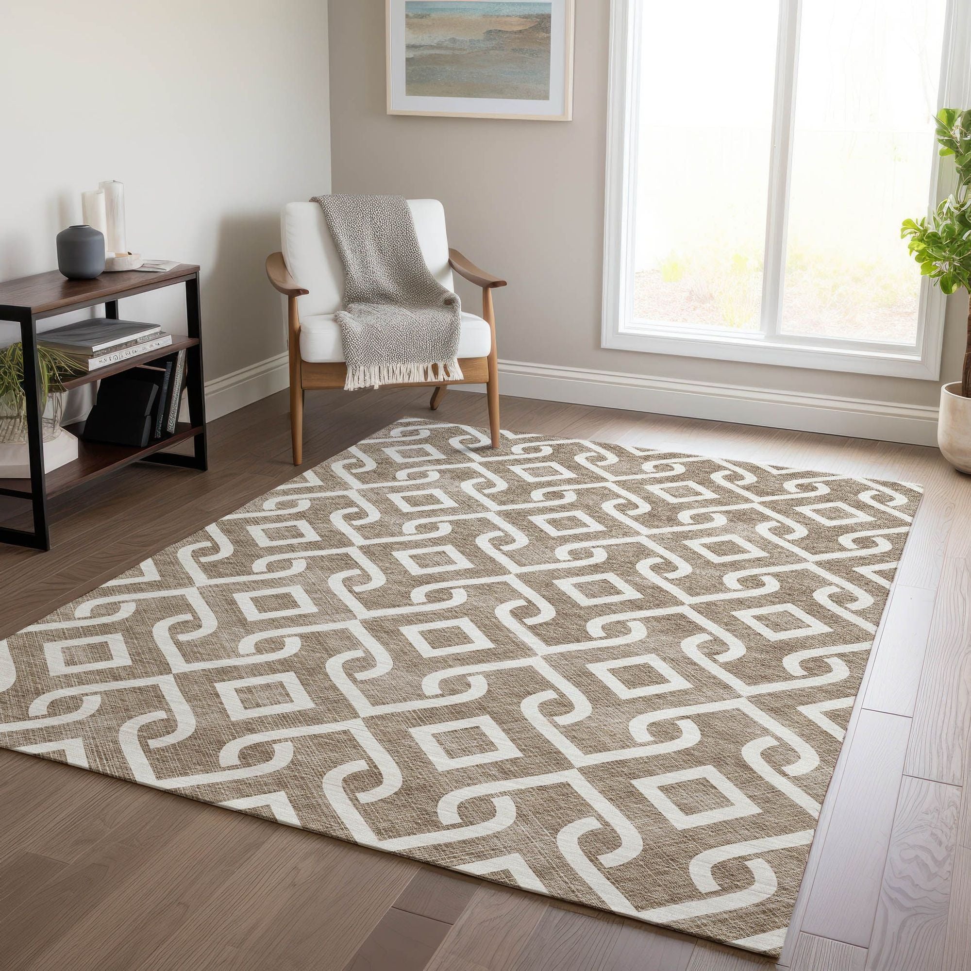 Machine Made ACN621 Brown  Rugs #color_brown 