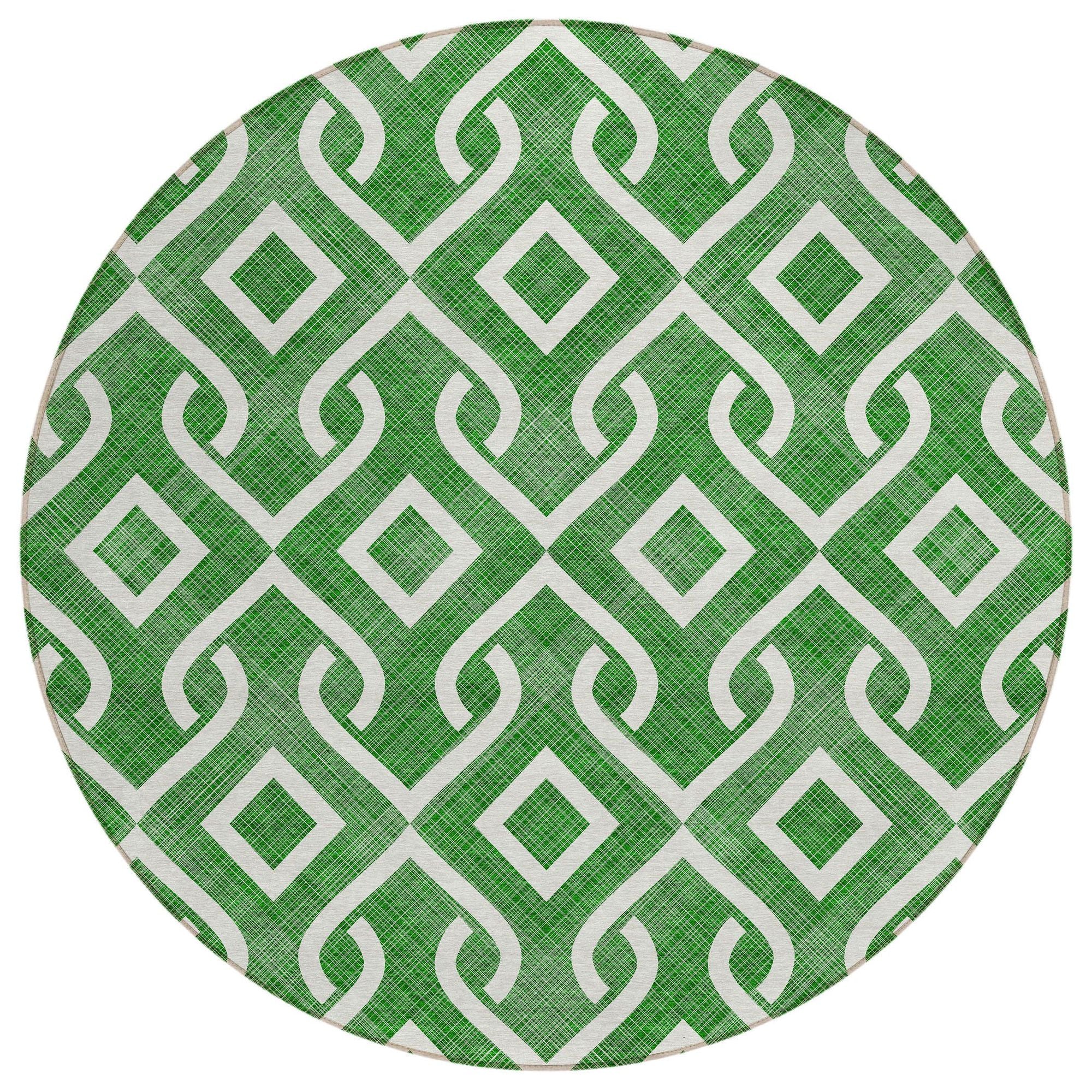 Machine Made ACN621 Emerald Green Rugs #color_emerald green