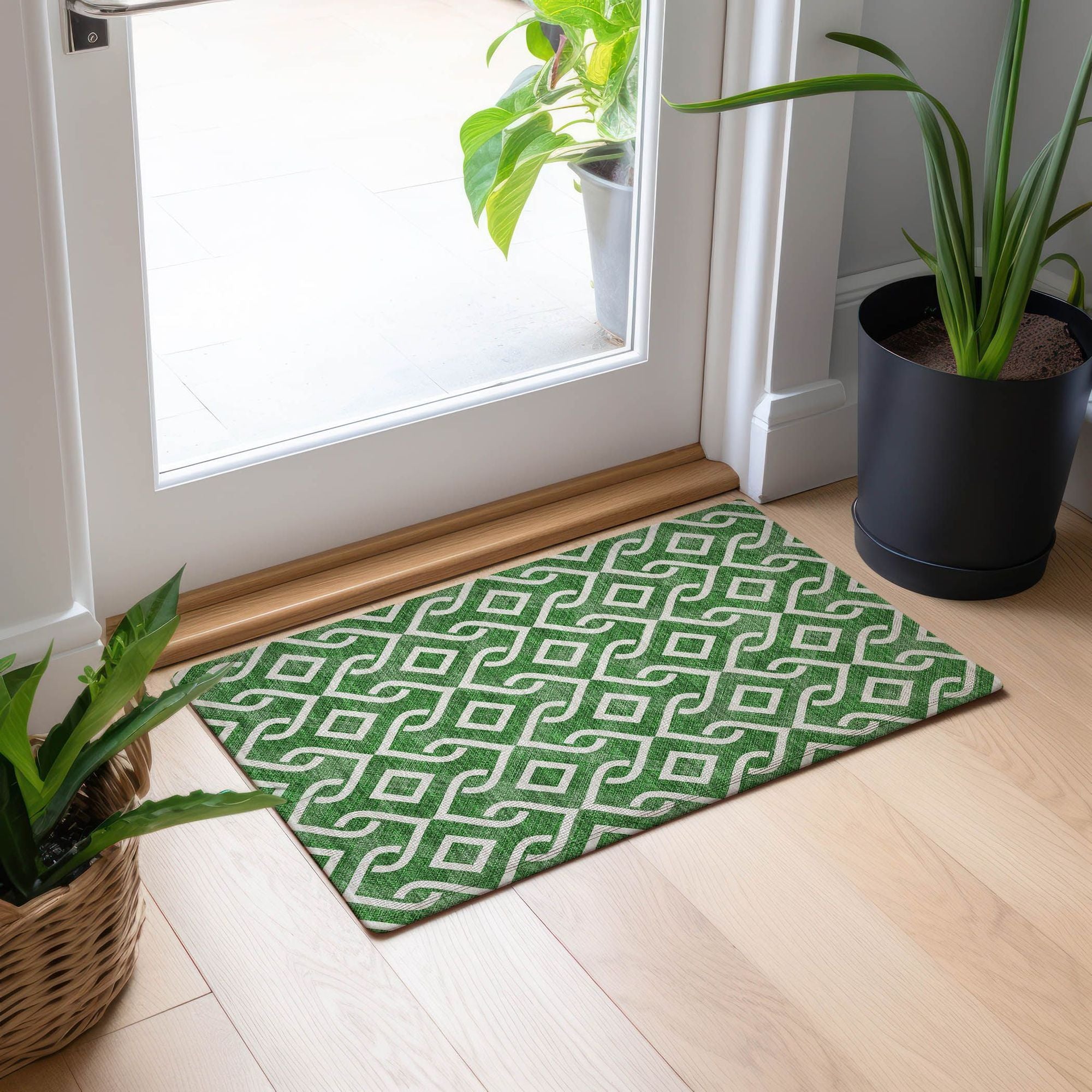 Machine Made ACN621 Emerald Green Rugs #color_emerald green