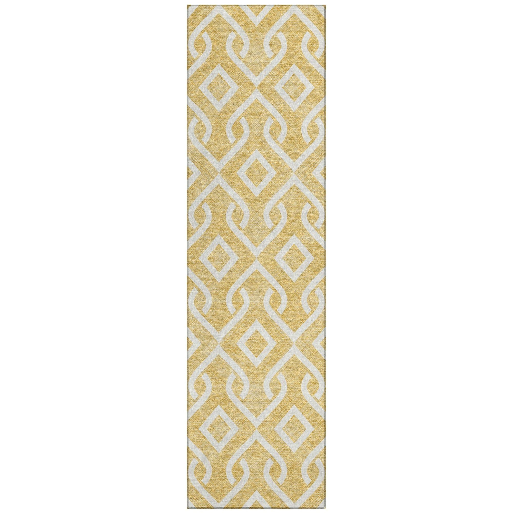 Machine Made ACN621 Gold  Rugs #color_gold 