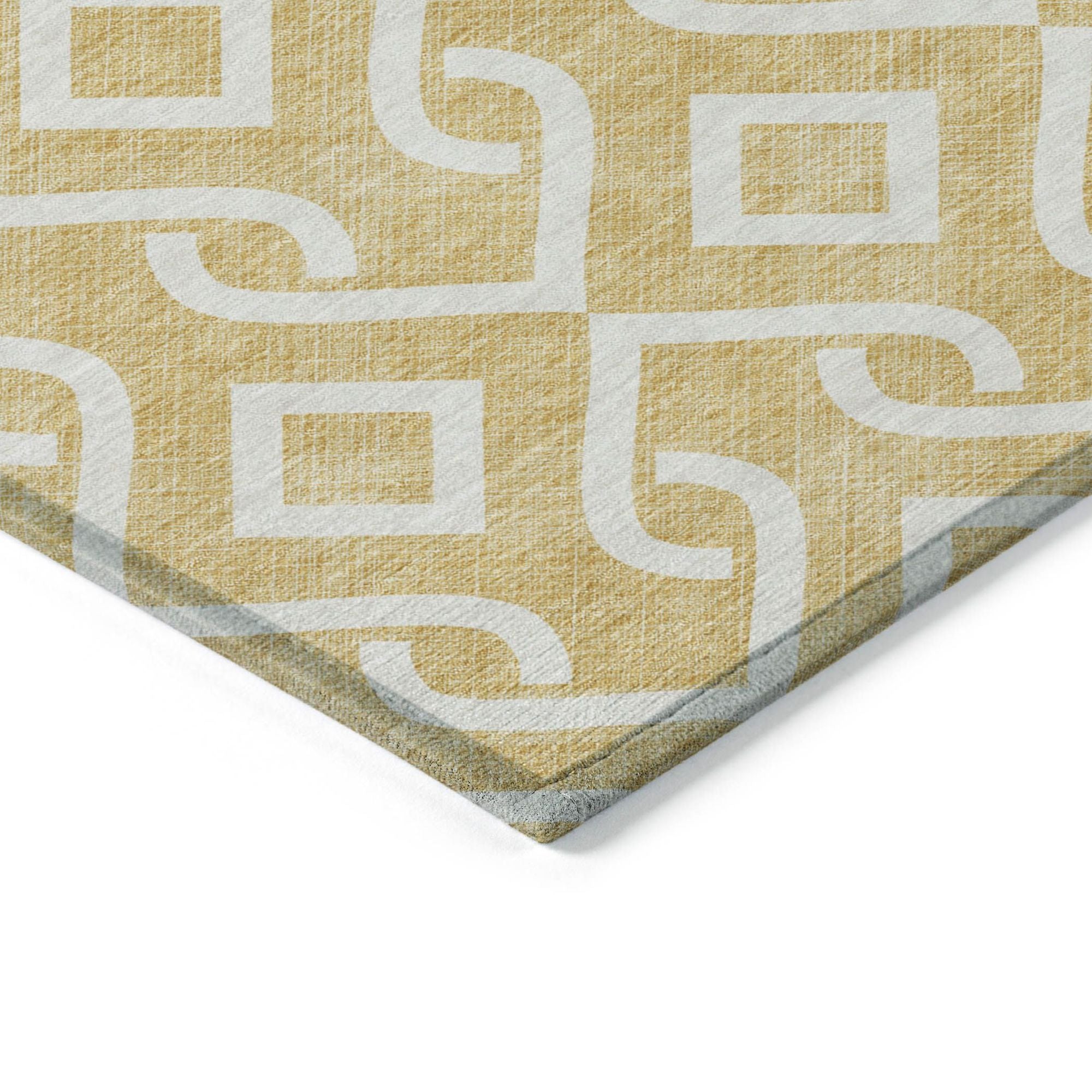 Machine Made ACN621 Gold  Rugs #color_gold 
