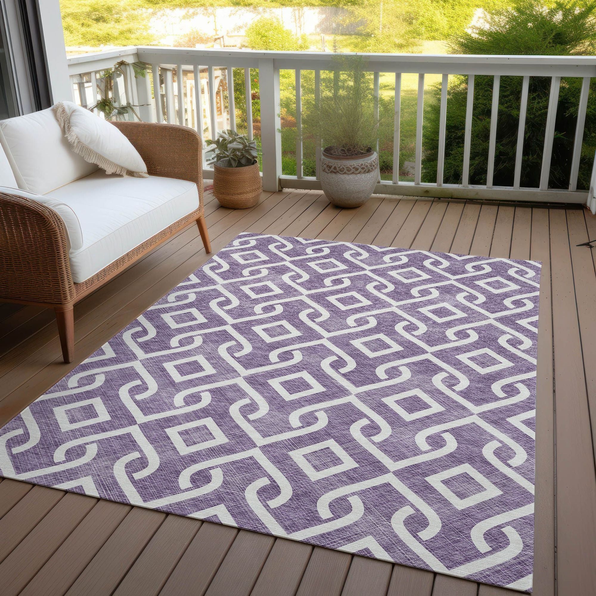 Machine Made ACN621 Purple  Rugs #color_purple 