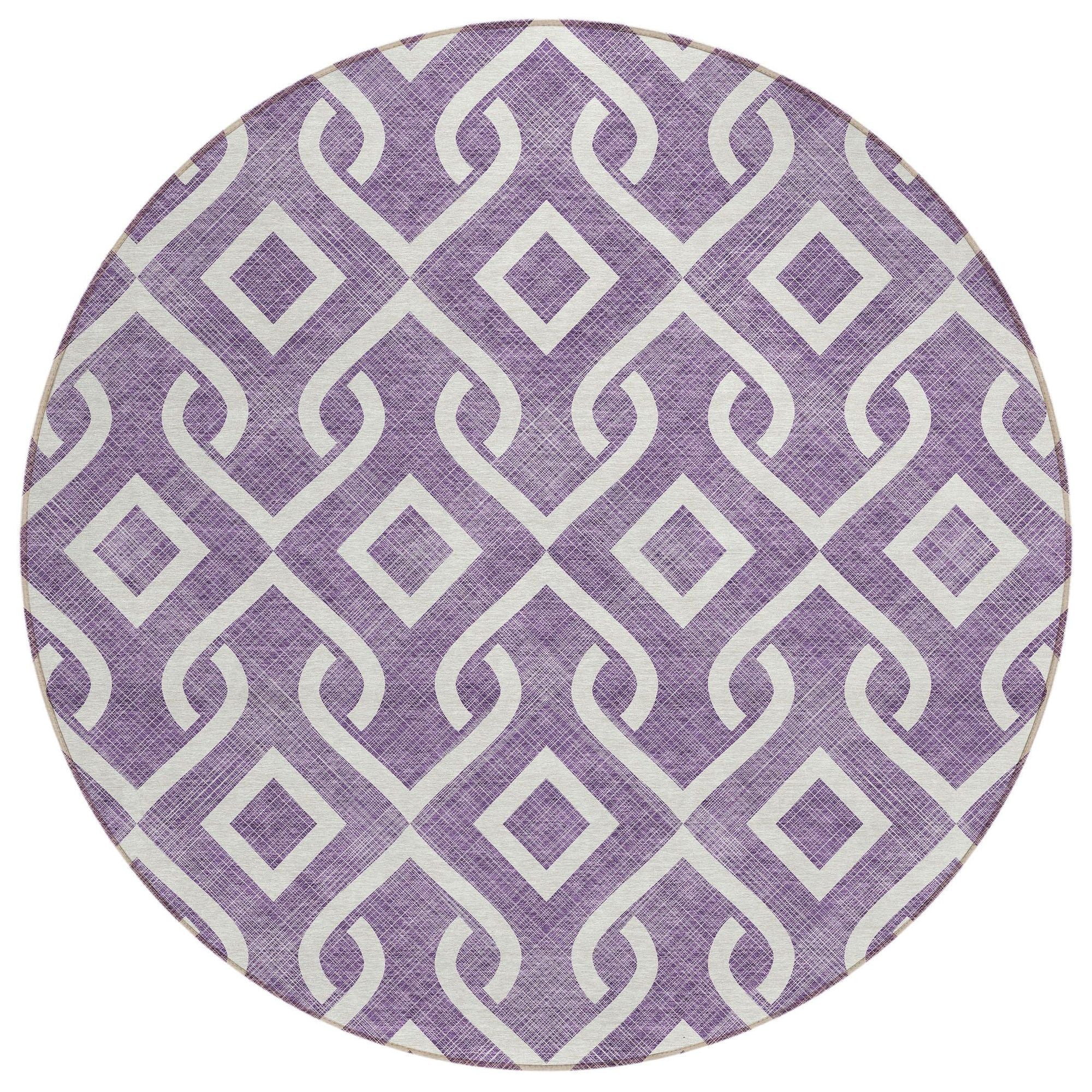Machine Made ACN621 Purple  Rugs #color_purple 