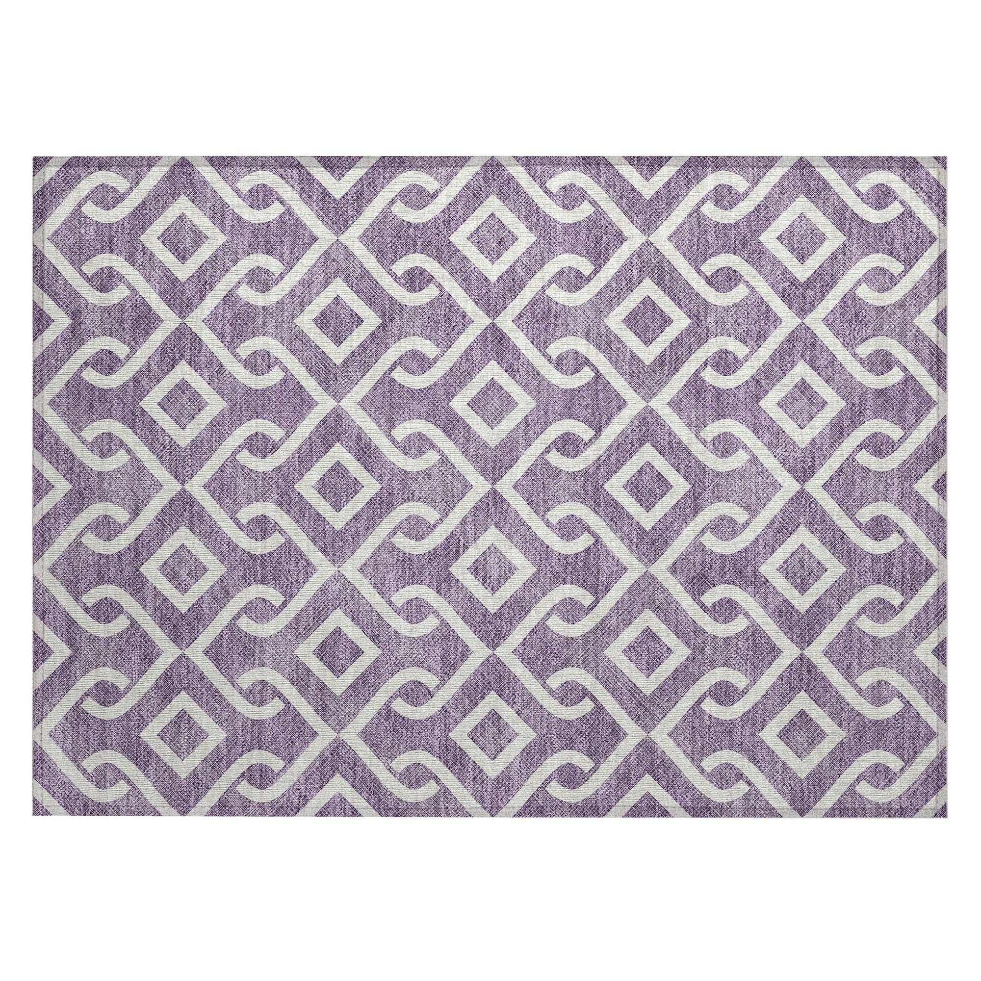 Machine Made ACN621 Purple  Rugs #color_purple 