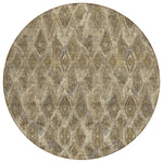 Machine Washable Mocha Brown Rug - Indoor / Outdoor - Kids / Pet Friendly Diamond Print Rug
