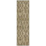 Machine Washable Mocha Brown Rug - Indoor / Outdoor - Kids / Pet Friendly Diamond Print Rug