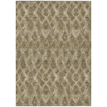 Machine Washable Mocha Brown Rug - Indoor / Outdoor - Kids / Pet Friendly Diamond Print Rug