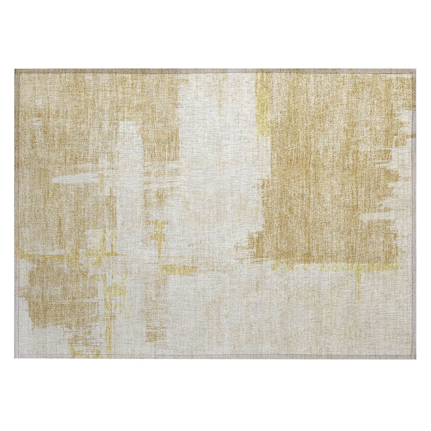 Machine Washable Beige Brown Rug - Indoor / Outdoor - Kids / Pet Friendly Modern Print Rug