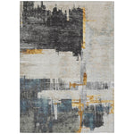 Machine Washable Charcoal Gray Rug - Indoor / Outdoor - Kids / Pet Friendly Modern Print Rug