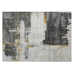 Machine Washable Gray Rug - Indoor / Outdoor - Kids / Pet Friendly Modern Print Rug