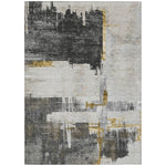 Machine Washable Gray Rug - Indoor / Outdoor - Kids / Pet Friendly Modern Print Rug