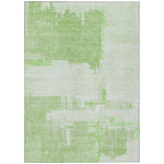 Machine Washable Green Rug - Indoor / Outdoor - Kids / Pet Friendly Modern Print Rug