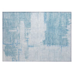 Machine Washable Sky Blue Rug - Indoor / Outdoor - Kids / Pet Friendly Modern Print Rug