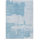 Machine Washable Sky Blue Rug - Indoor / Outdoor - Kids / Pet Friendly Modern Print Rug