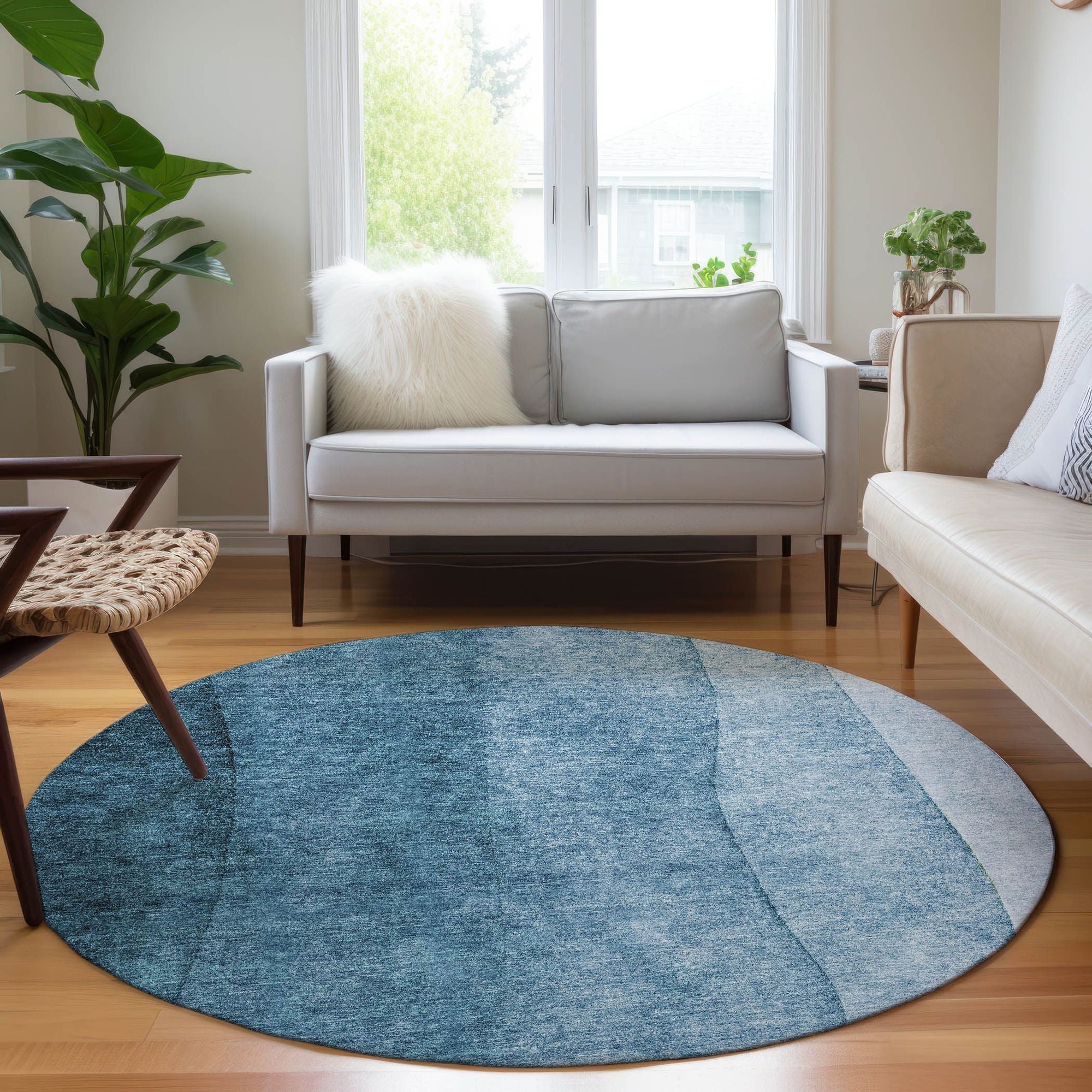 Machine Made ACN625 Blue  Rugs 