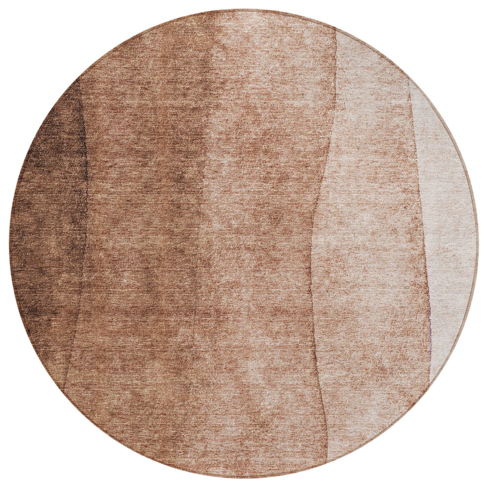 Machine Washable Brown Rug - Indoor / Outdoor - Kids / Pet Friendly Ombre Print Rug