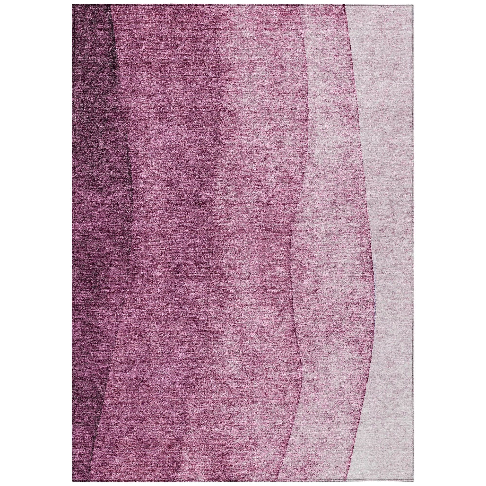 Machine Washable Merlot Red Rug - Indoor / Outdoor - Kids / Pet Friendly Ombre Print Rug