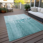 Machine Made ACN627 Teal  Rugs 