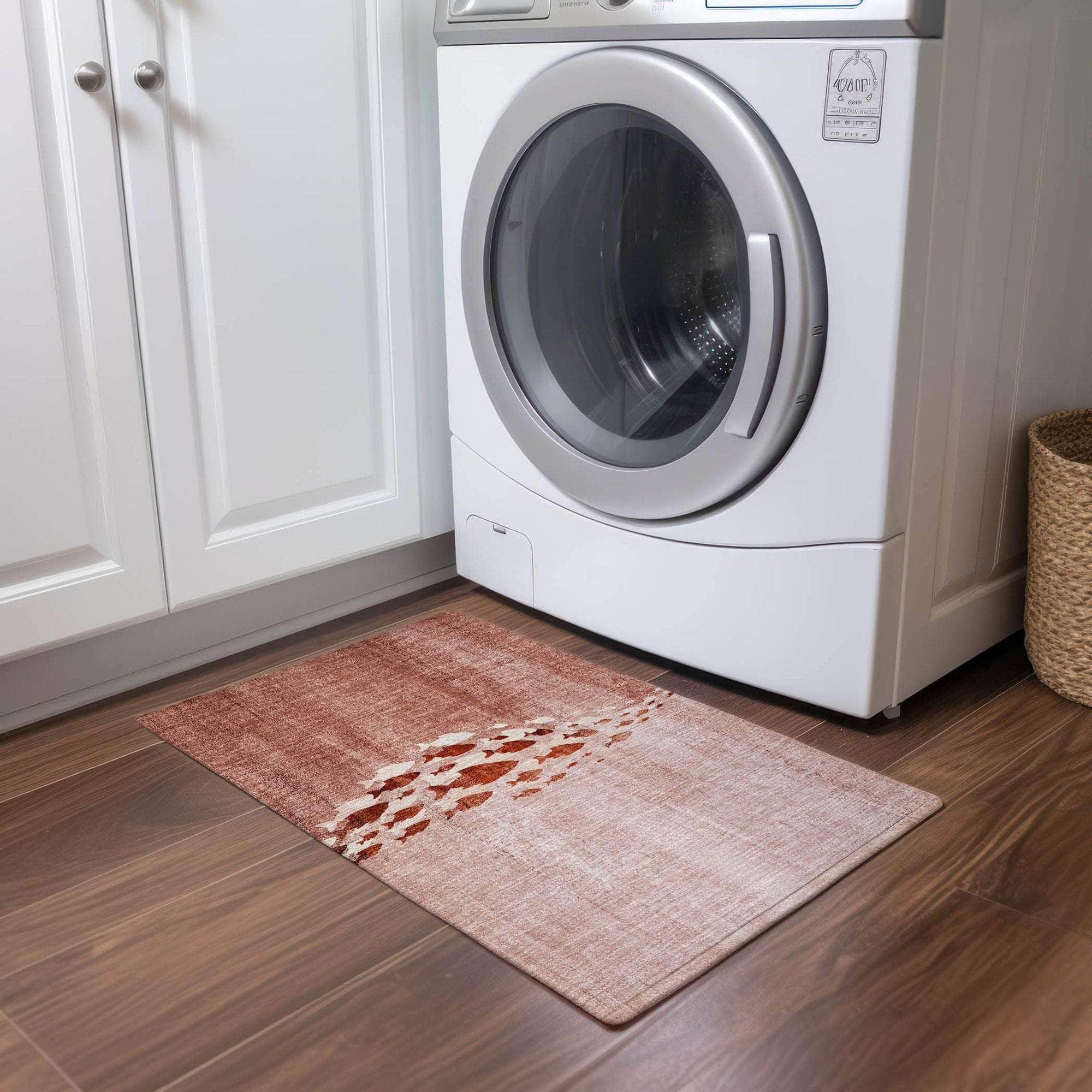 Machine Made ACN627 Terracotta Orange Rugs 