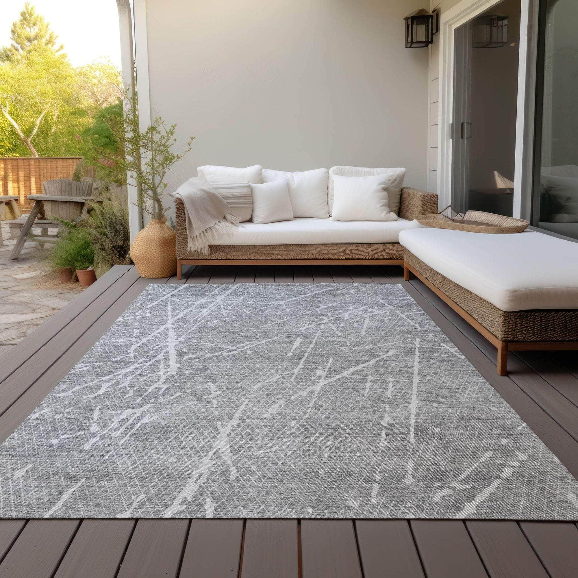 Machine Made ACN628 Gray  Rugs 