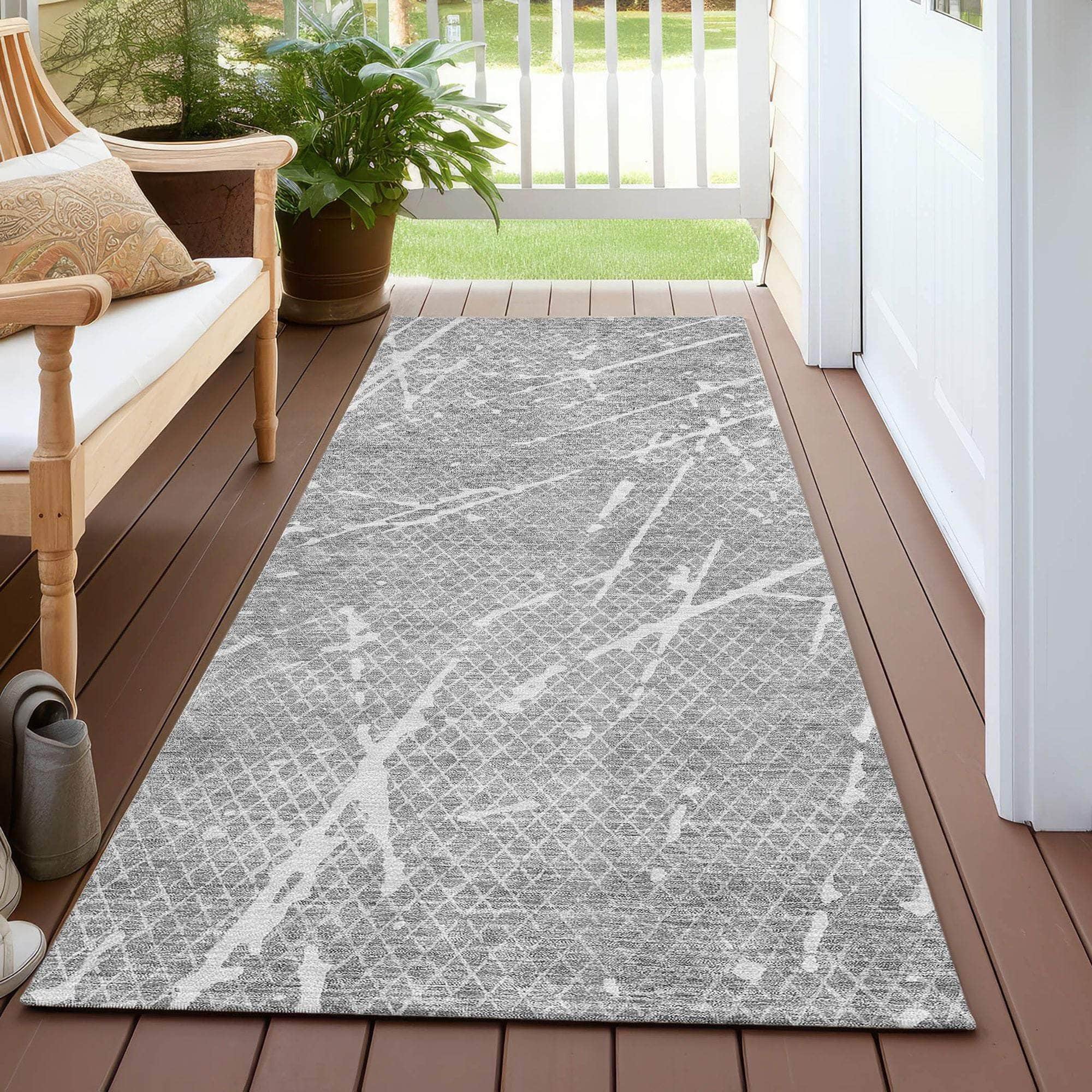 Machine Made ACN628 Gray  Rugs 
