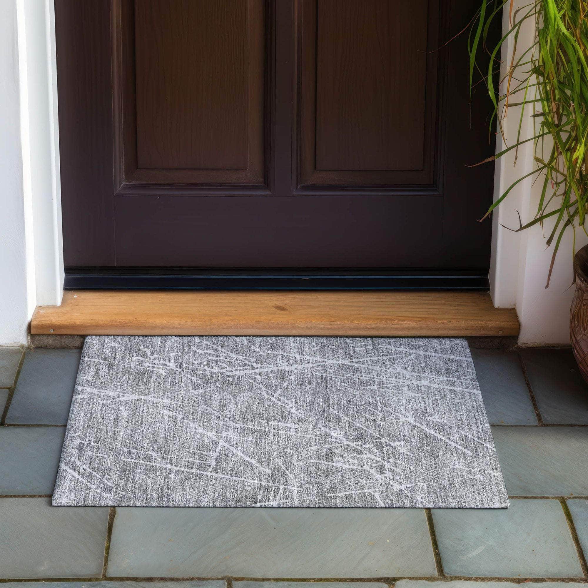 Machine Made ACN628 Gray  Rugs 