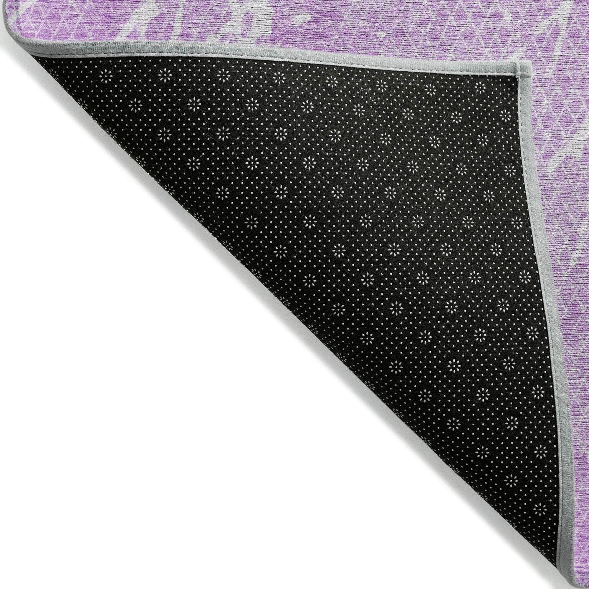 Machine Made ACN628 Lilac Purple Rugs 