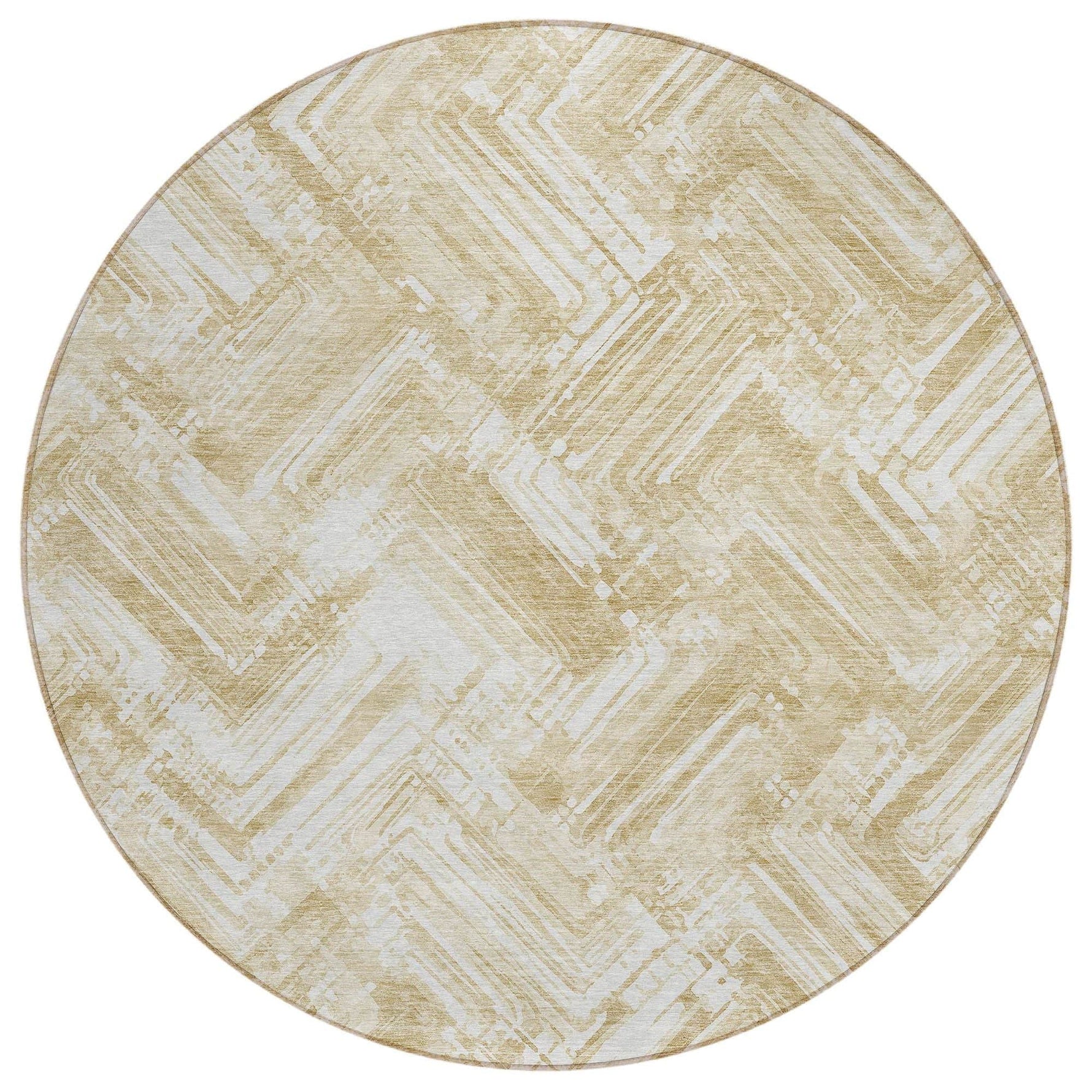 Machine Washable Beige Brown Rug - Indoor / Outdoor - Kids / Pet Friendly Modern Print Rug