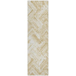 Machine Washable Beige Brown Rug - Indoor / Outdoor - Kids / Pet Friendly Modern Print Rug