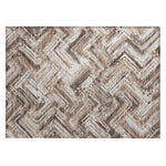 Machine Washable Brown Rug - Indoor / Outdoor - Kids / Pet Friendly Modern Print Rug