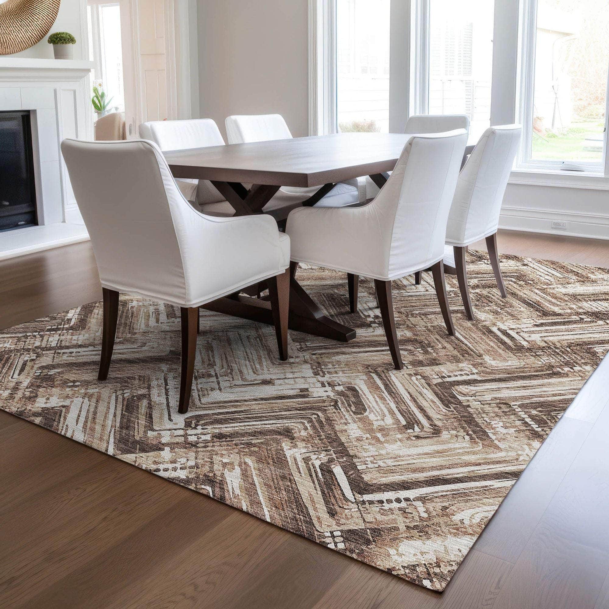 Machine Made ACN630 Brown  Rugs #color_brown 