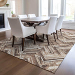 Machine Made ACN630 Brown  Rugs 