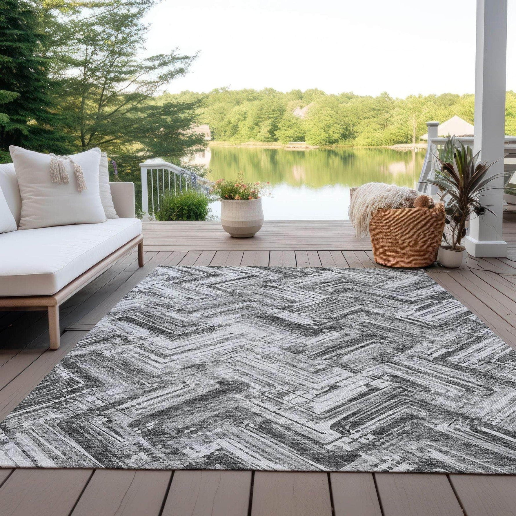 Machine Made ACN630 Gray  Rugs 