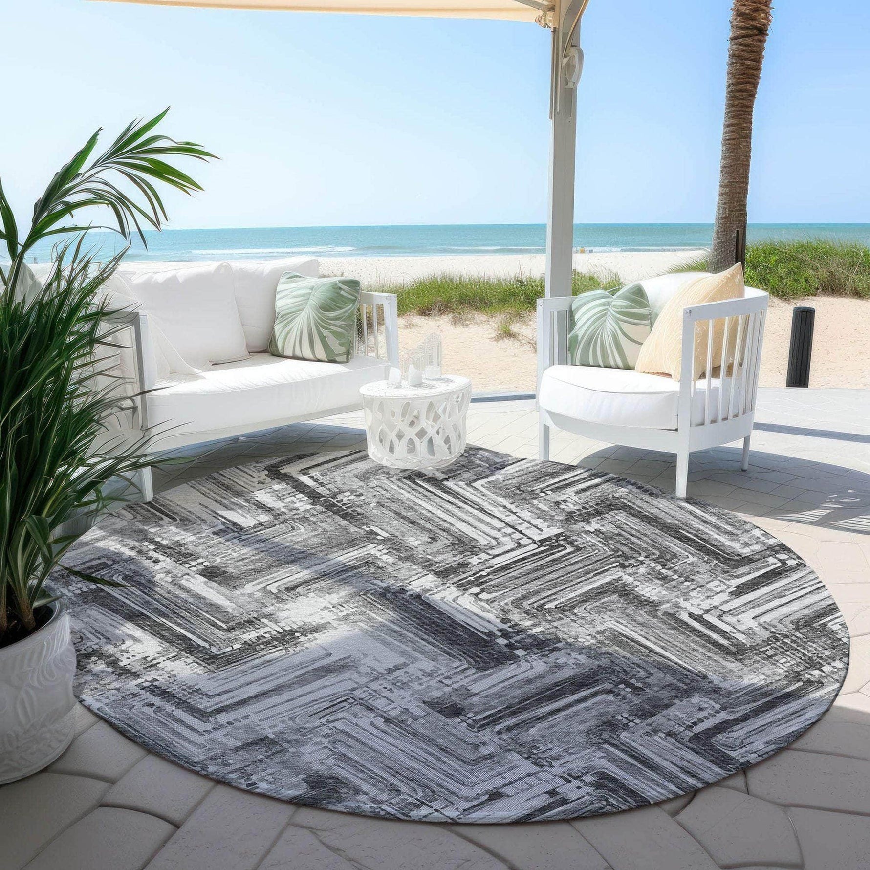 Machine Made ACN630 Gray  Rugs 